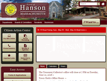 Tablet Screenshot of hanson-ma.gov